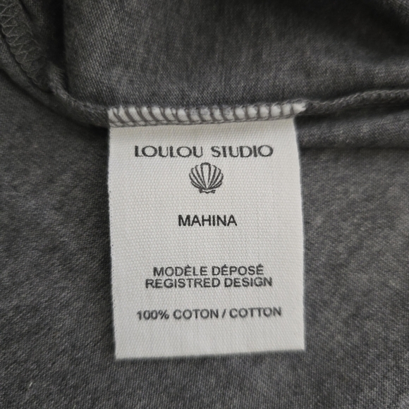 NWT LOULOU STUDIO Mahina Gray Pima Cotton Tank XS - Picture 8 of 9